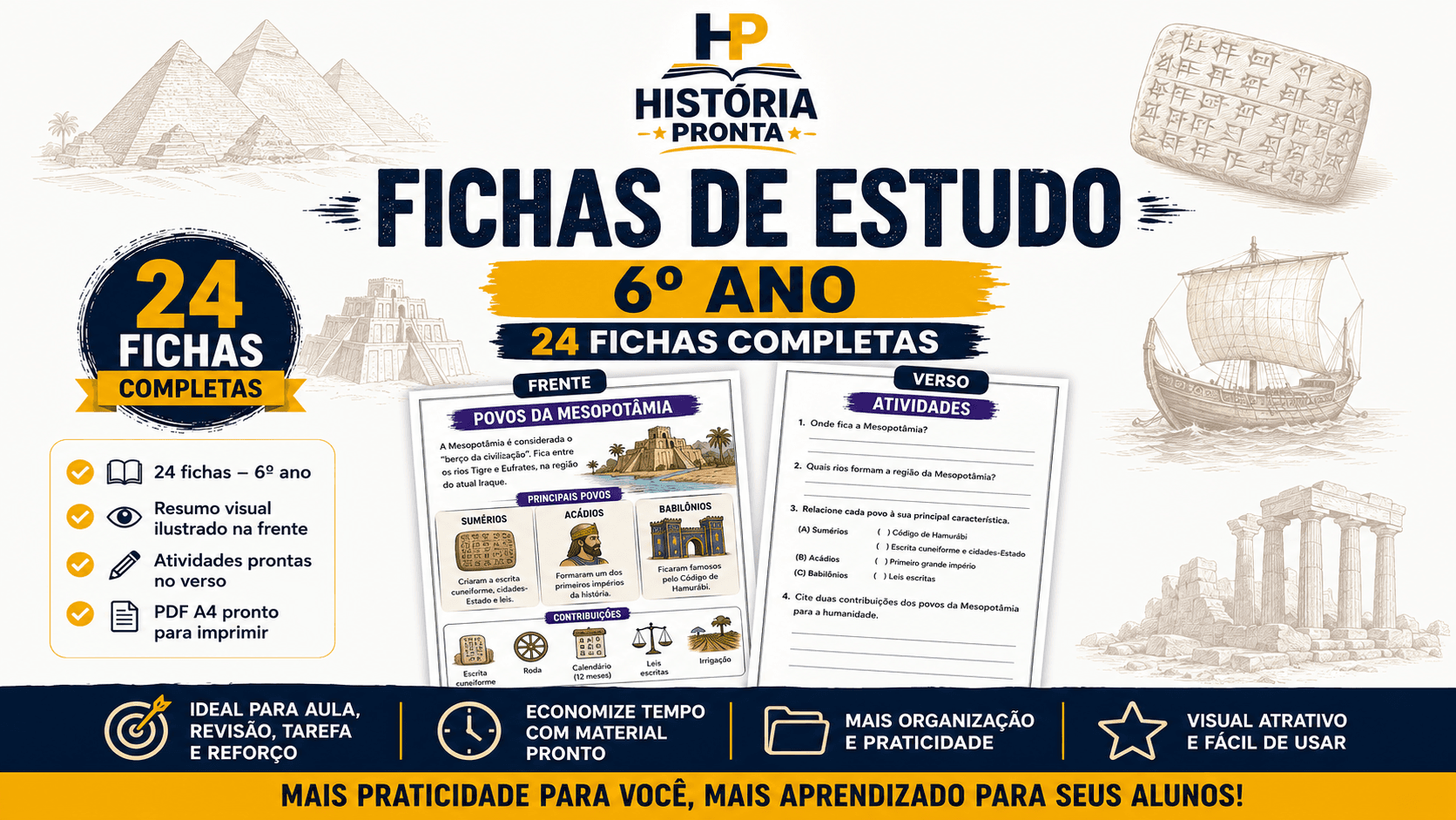 Fichas de estudos 6º ano