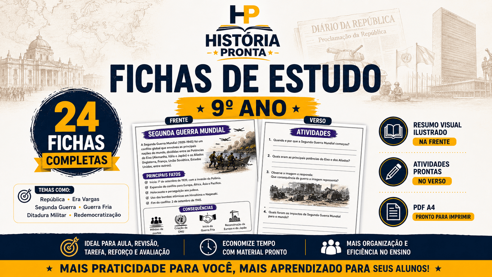 Fichas de estudos 9º ano